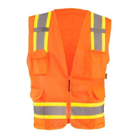 Occunomix Value Mesh Two-Tone Vest Class 2 Hi-Vis Orange XL,  ECO-ATRNSM-OXL